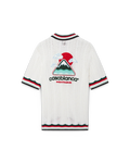 Casablanca Cotton Montagne Ondulee Short Sleeve Crochet Shirt