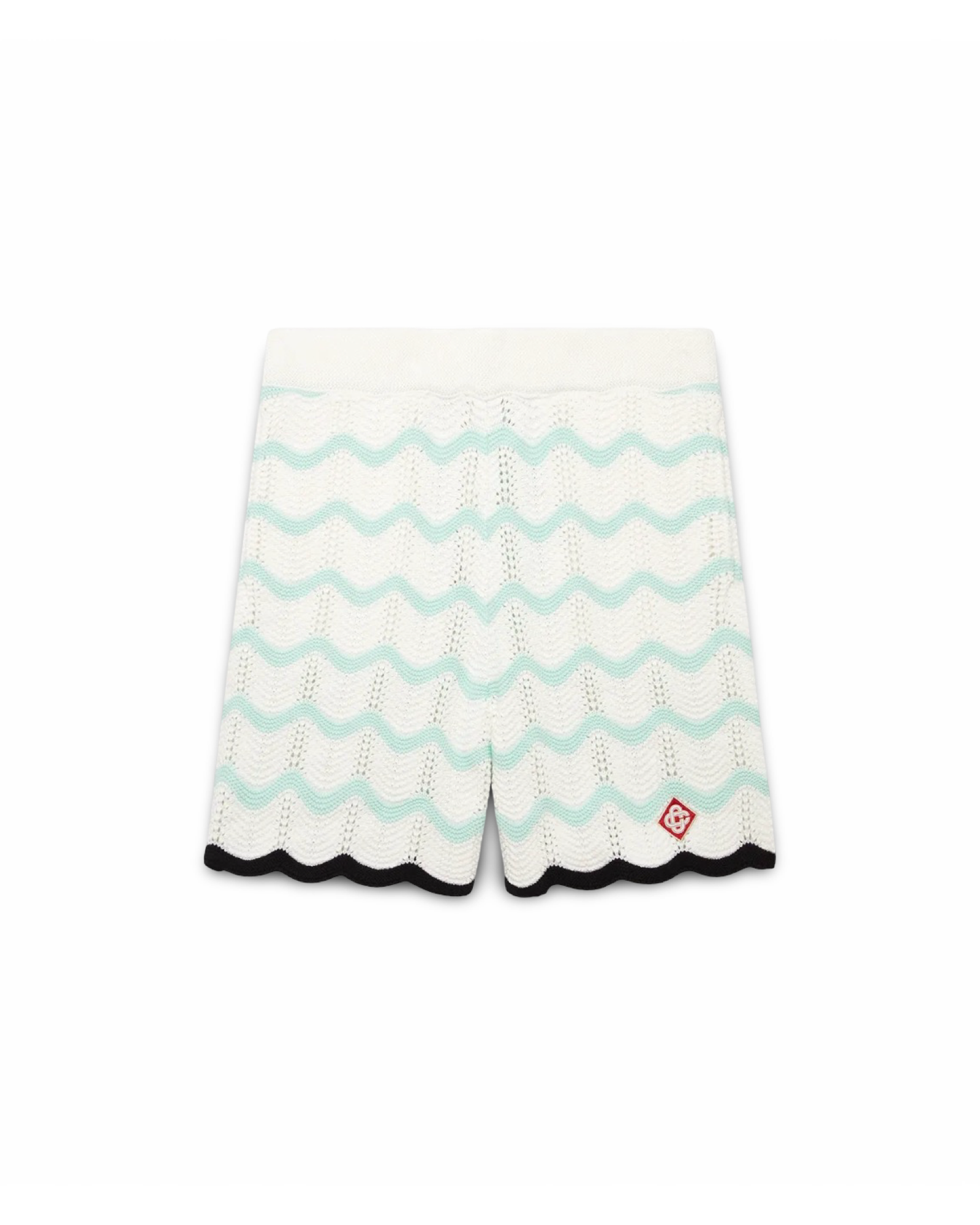 Casablanca Gradient Wave Cotton Crochet Shorts