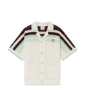 Casablanca Tennis Cotton Crochet Short Sleeve Shirt