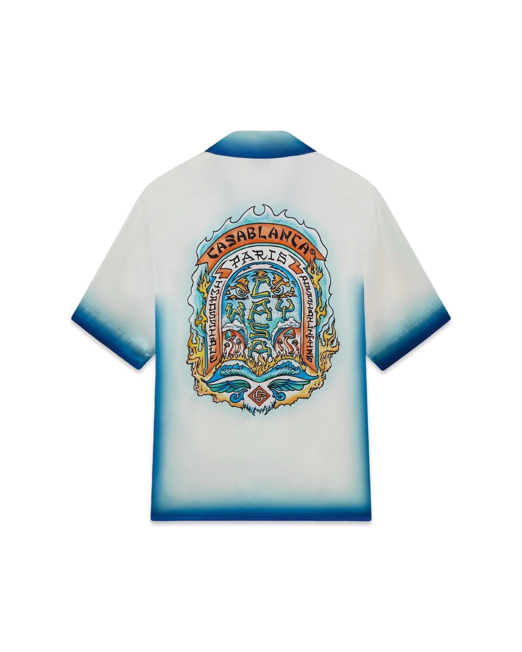 Casablanca Women Casa Way Skate Short Sleeve SILK Shirto