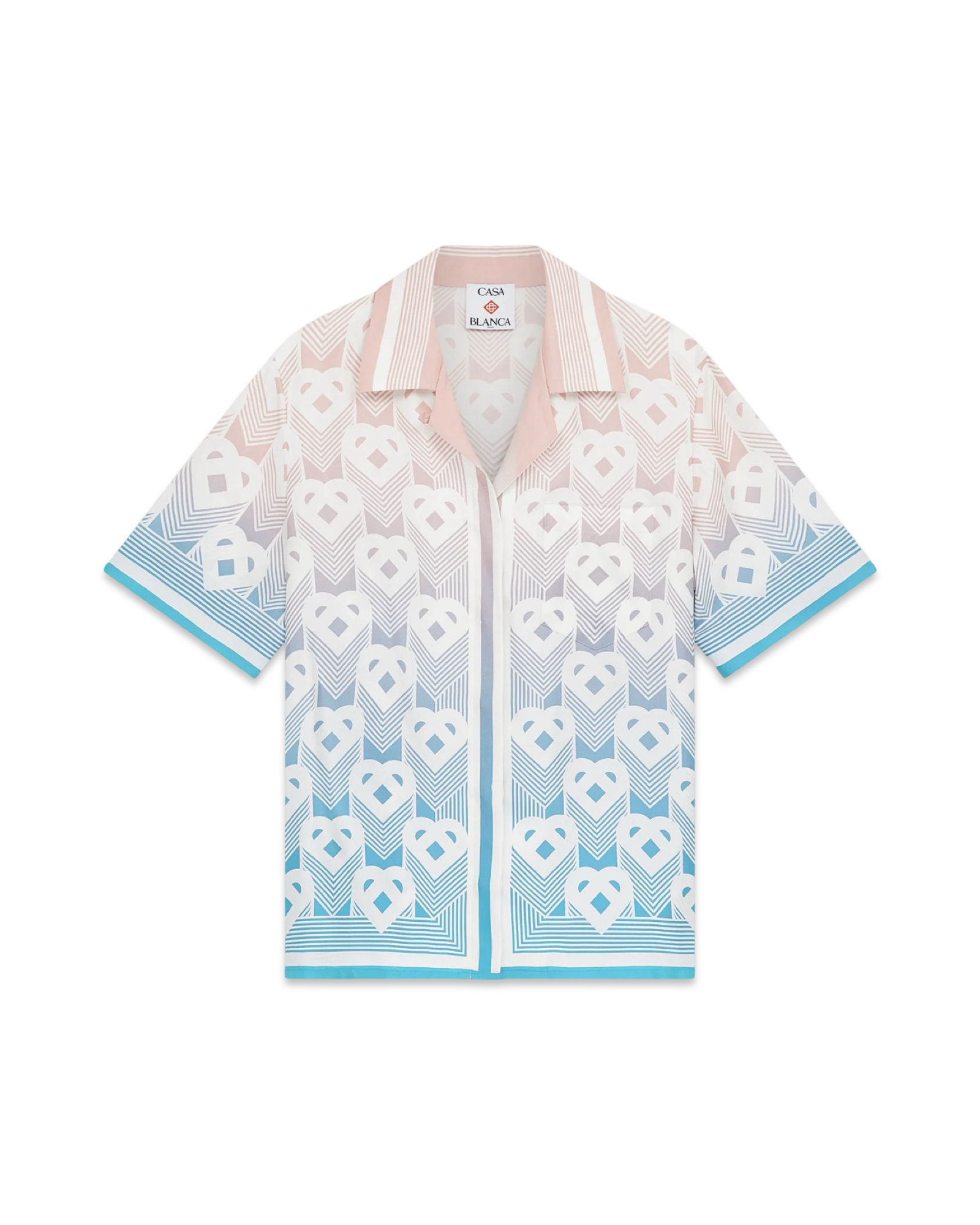Casablanca Women Gradient Heart Monogram Silk Sleeve Shirt