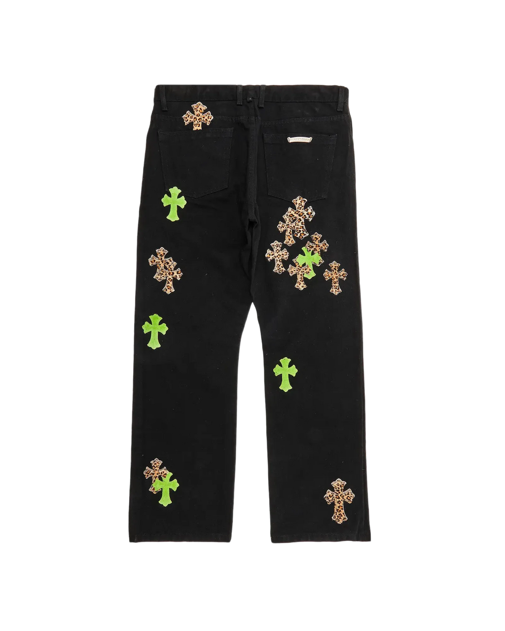 Chrome Hearts Cross Patch Denim 'Black/Green/Cheetah'