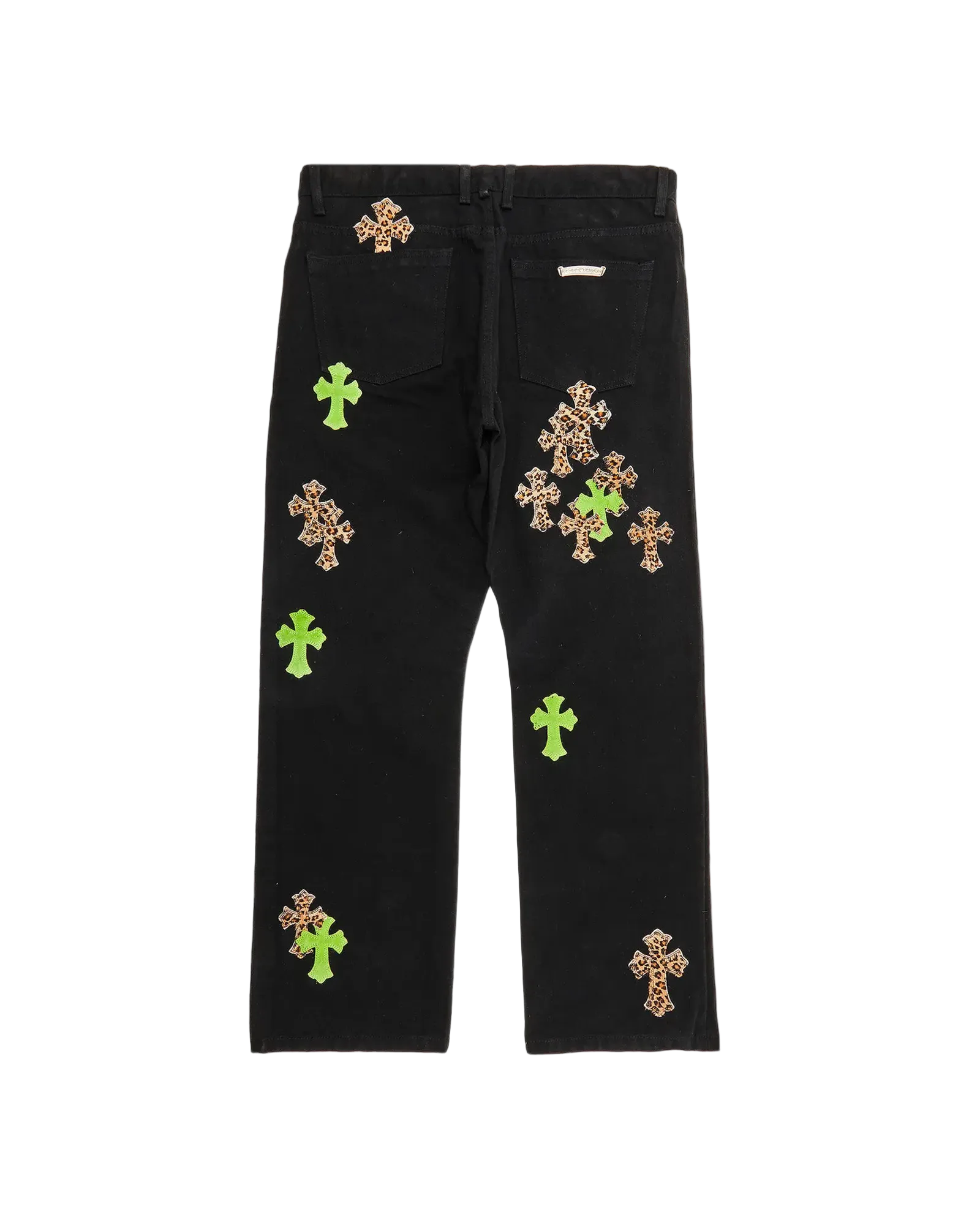 Chrome Hearts Cross Patch Denim 'Black/Green/Cheetah'