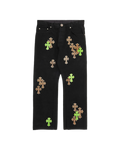 Chrome Hearts Cross Patch Denim 'Black/Green/Cheetah'