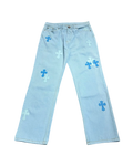 Chrome Hearts x Drake Levi's Cross Patch Denim (Miami Exclusive) 'Washed Blue'