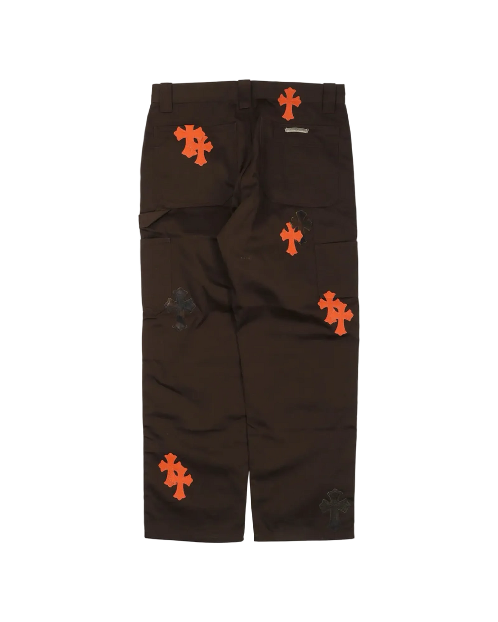 Chrome Hearts Cross Patch Carpenter Pants 'Brown/Orange'
