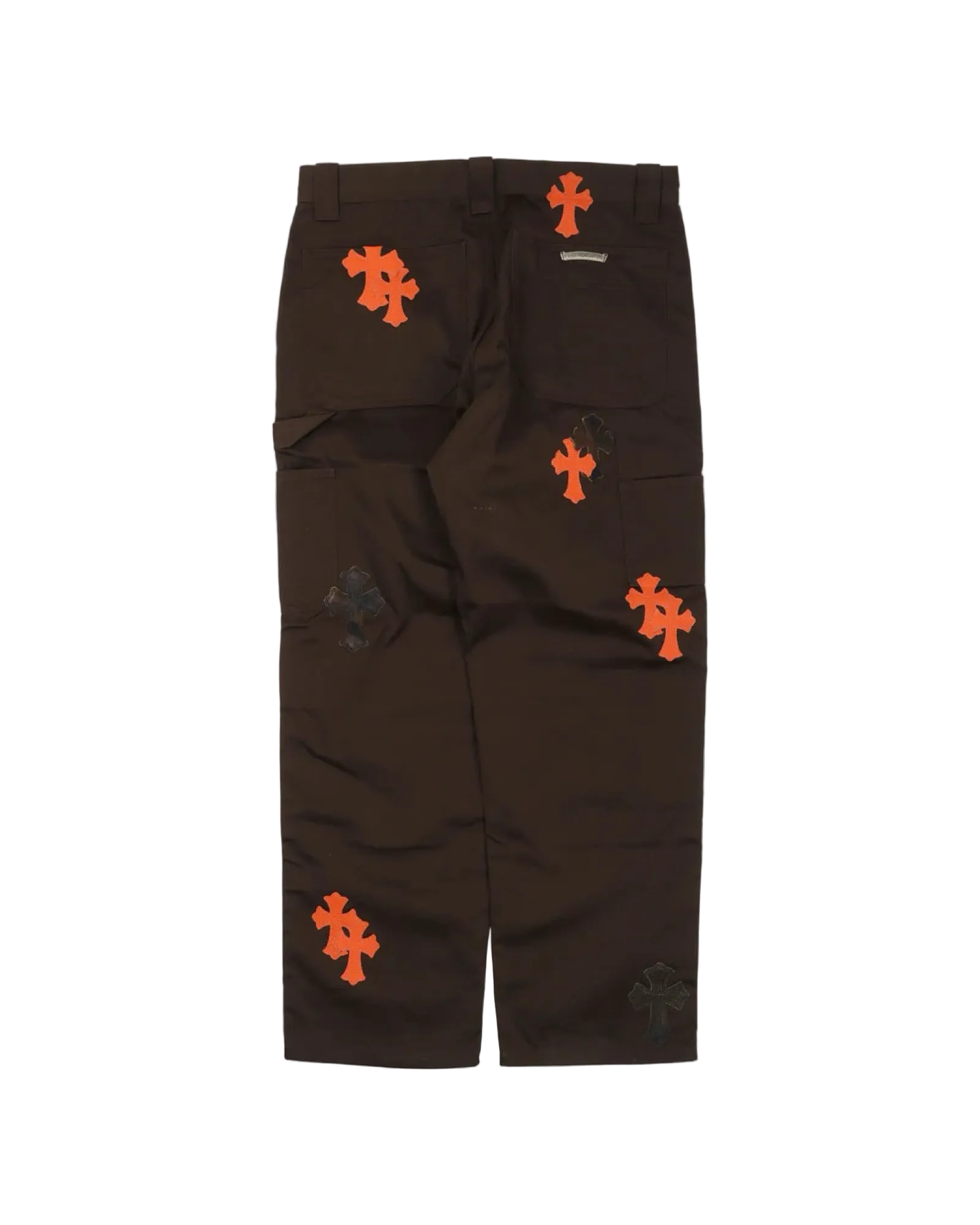 Chrome Hearts Cross Patch Carpenter Pants 'Brown/Orange'