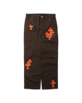 Chrome Hearts Cross Patch Carpenter Pants 'Brown/Orange'