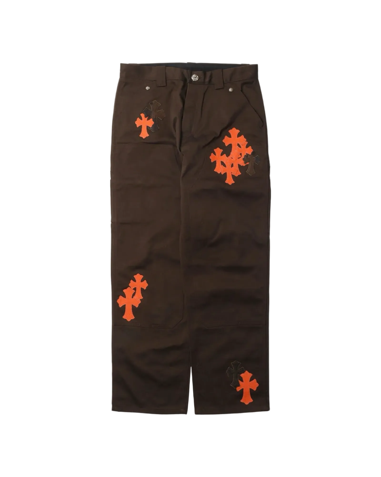 Chrome Hearts Cross Patch Carpenter Pants 'Brown/Orange'