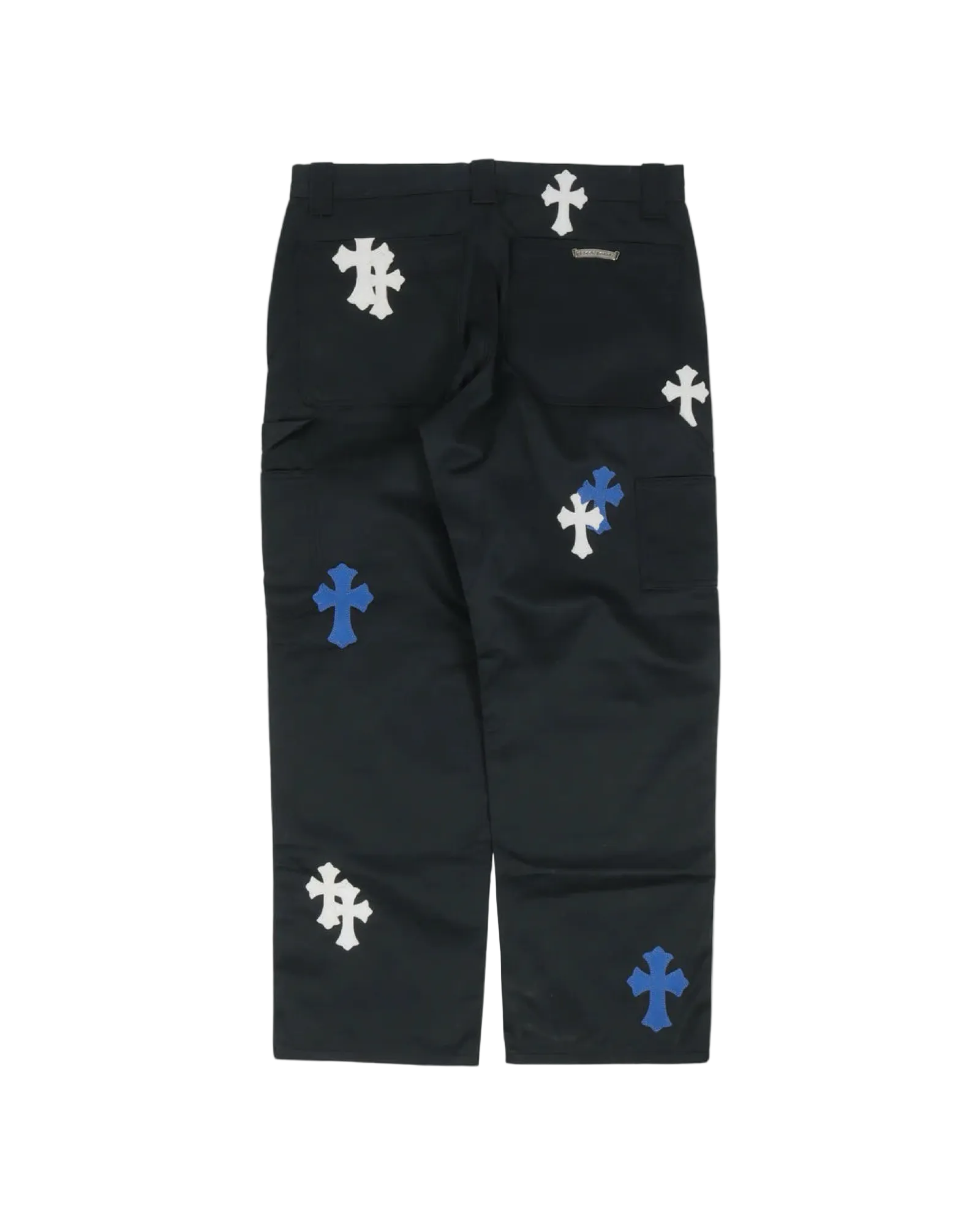 Chrome Hearts Multicolor Cross Patch Carpenter Pants 'Blue/White'