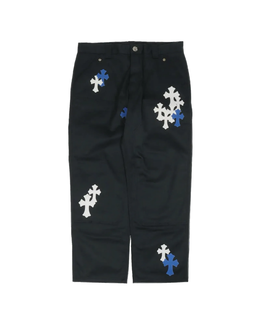 Chrome Hearts Multicolor Cross Patch Carpenter Pants 'Blue/White'