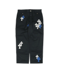 Chrome Hearts Multicolor Cross Patch Carpenter Pants 'Blue/White'