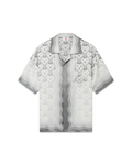 Casablanca Gradient Heart Monogram Short Sleeve Silk Shirt