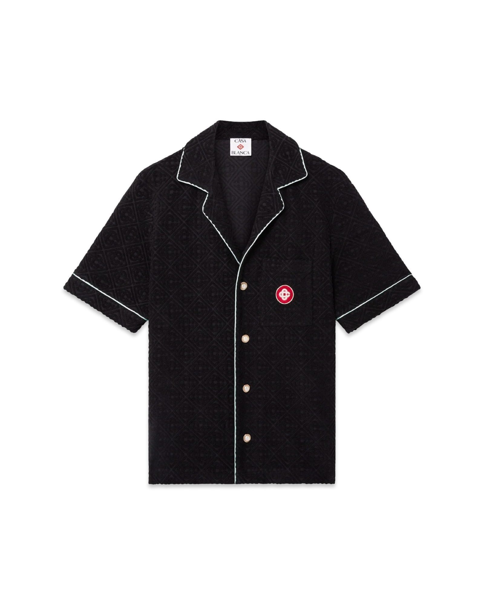 Casablanca Monogram Jacquard Short Sleeve Toweling Shirt