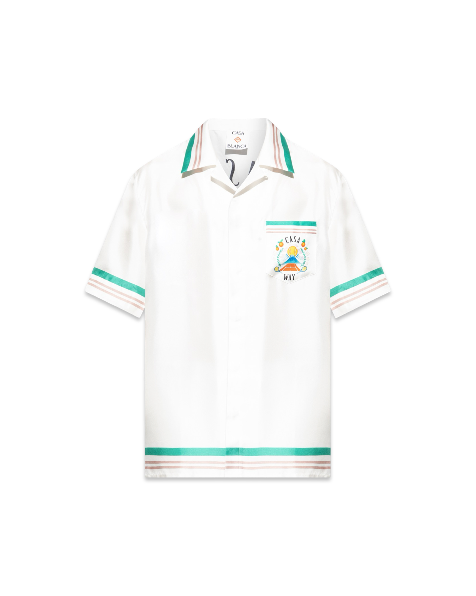 Casablanca Casa Way Short Sleeve Silk Shirt