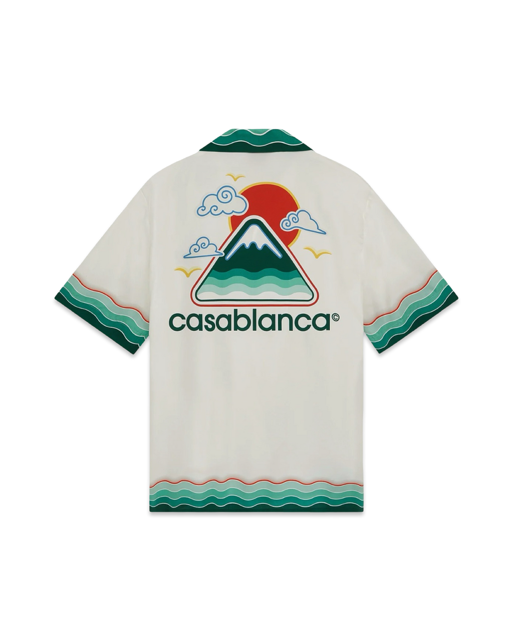 Casablanca Casa Montagne Ondulée Short Sleeve Silk Shirt