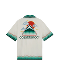 Casablanca Casa Montagne Ondulée Short Sleeve Silk Shirt