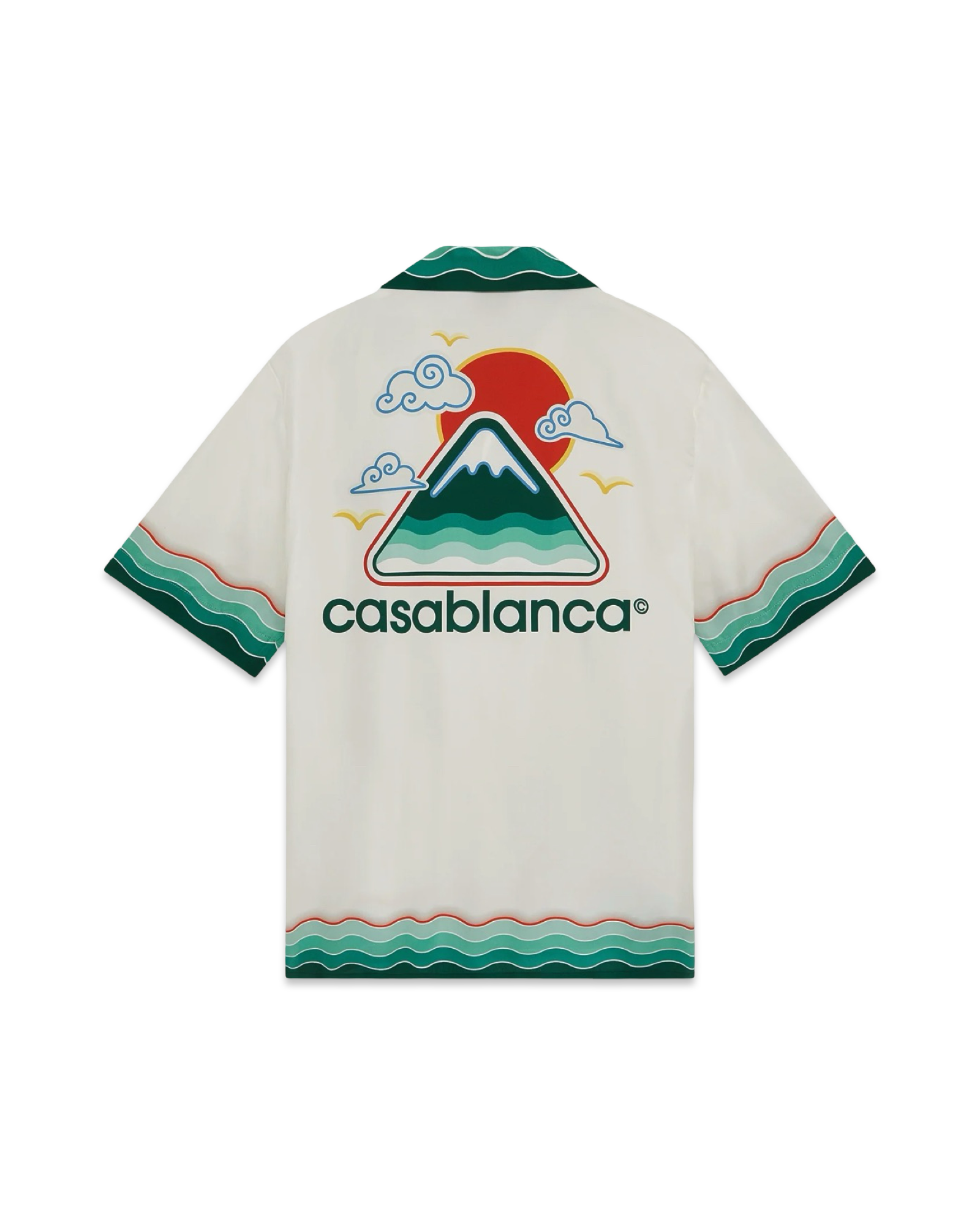 Casablanca Casa Montagne Ondulée Short Sleeve Silk Shirt