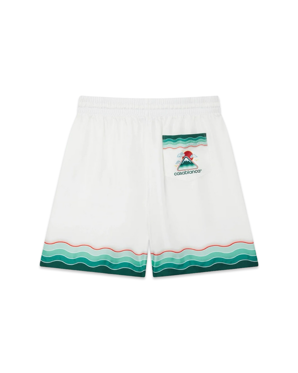Casablanca Montagne Ondulée Silk Shorts