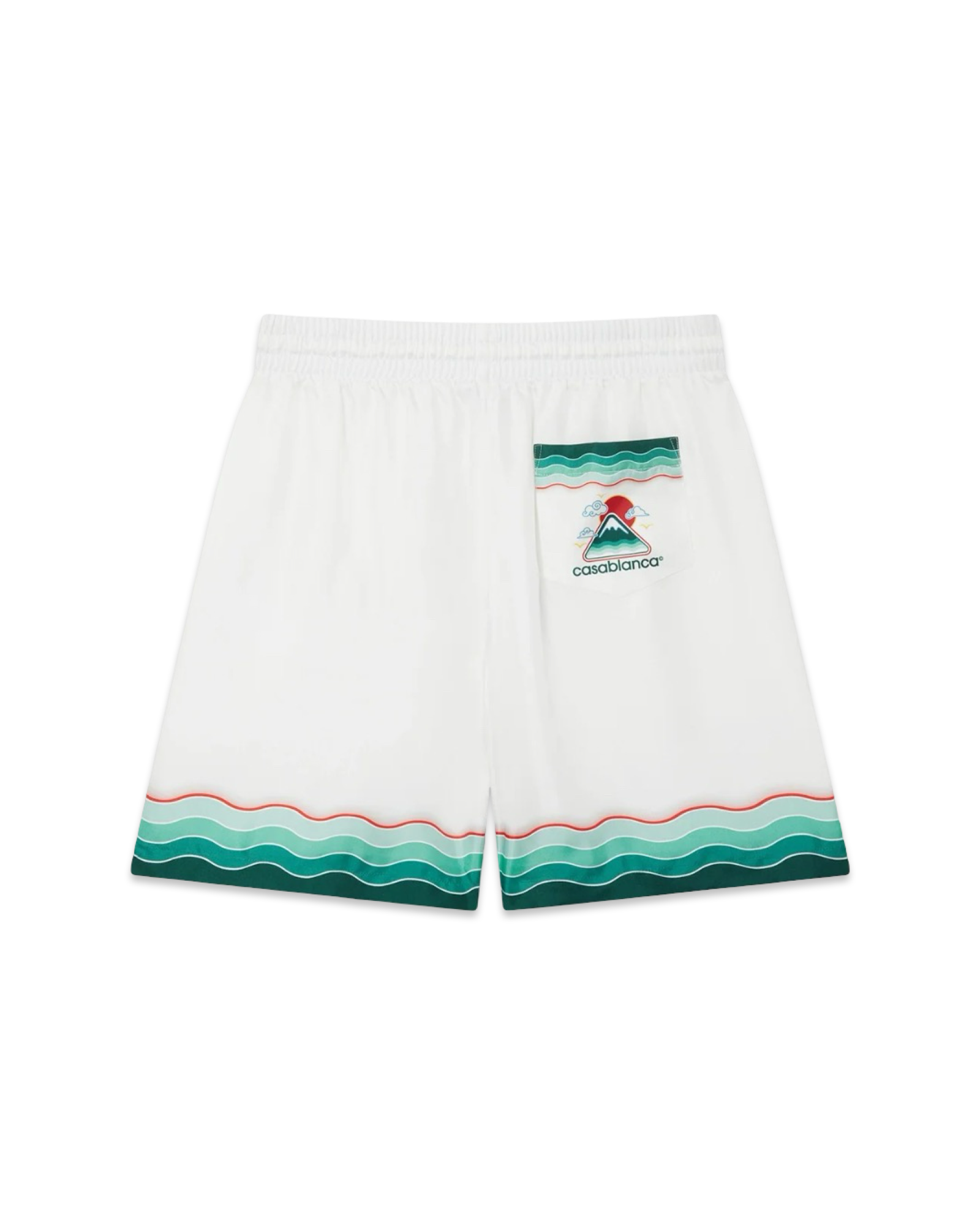 Casablanca Montagne Ondulée Silk Shorts