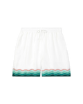 Casablanca Montagne Ondulée Silk Shorts