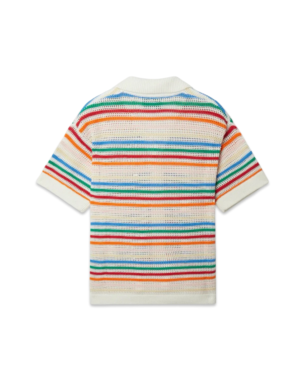 Casablanca Rainbow Striped Crochet Shirt