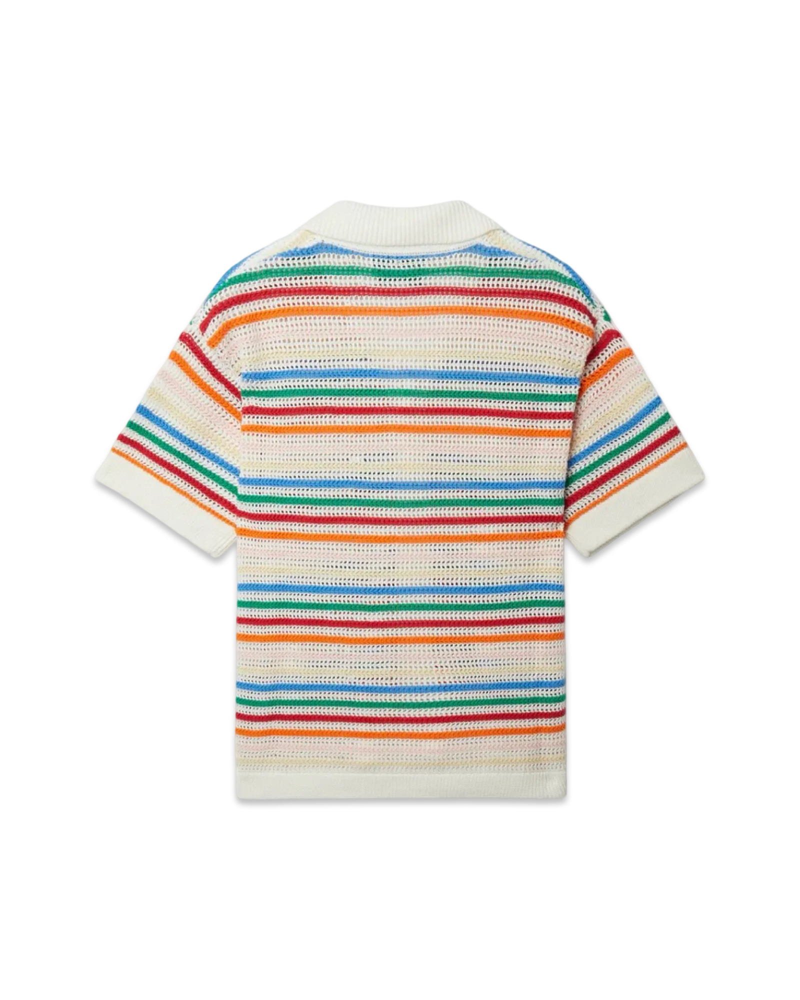 Casablanca Rainbow Striped Crochet Shirt