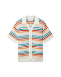 Casablanca Rainbow Striped Crochet Shirt