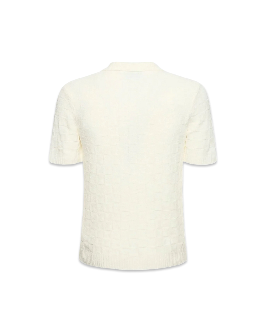 Casablanca Logo Embroidered Bouclé Polo Shirt