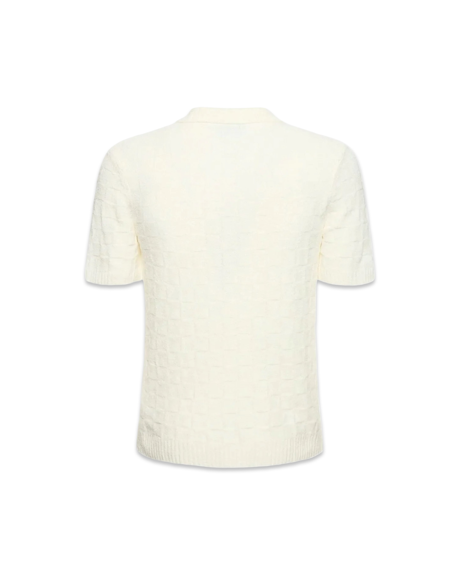 Casablanca Logo Embroidered Bouclé Polo Shirt