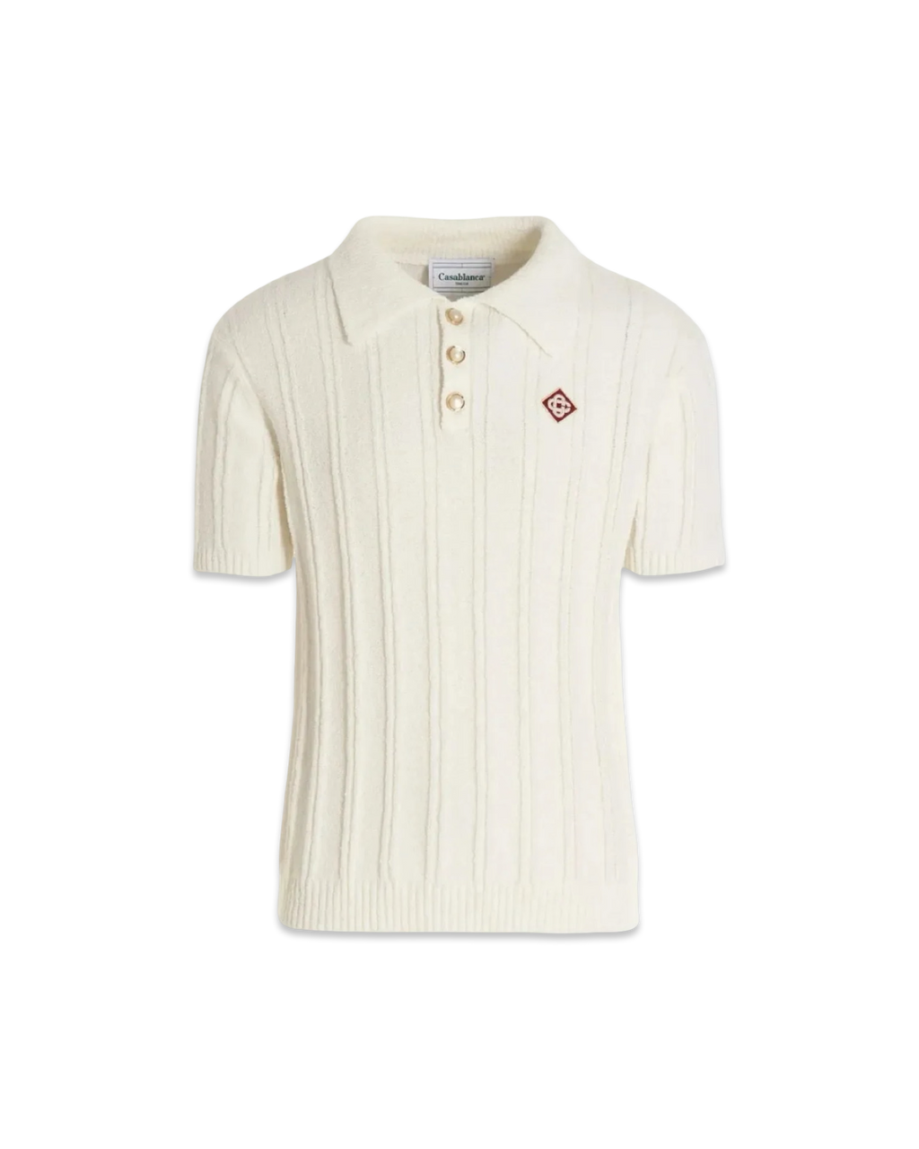 Casablanca Ribbed Bouclé Polo Shirt
