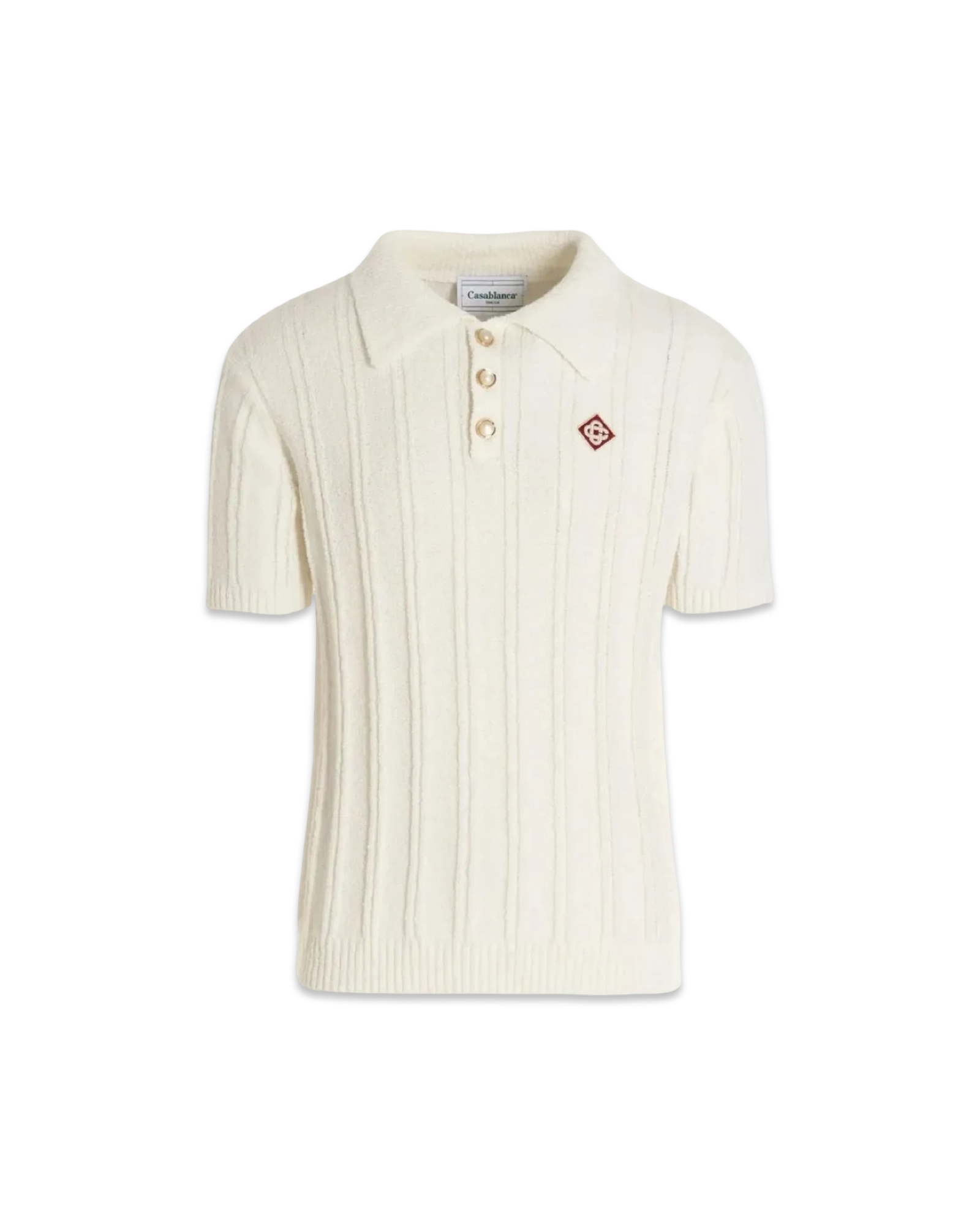 Casablanca Ribbed Bouclé Polo Shirt