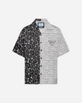 Prada Double Match Silk Shirt 'Black/White'
