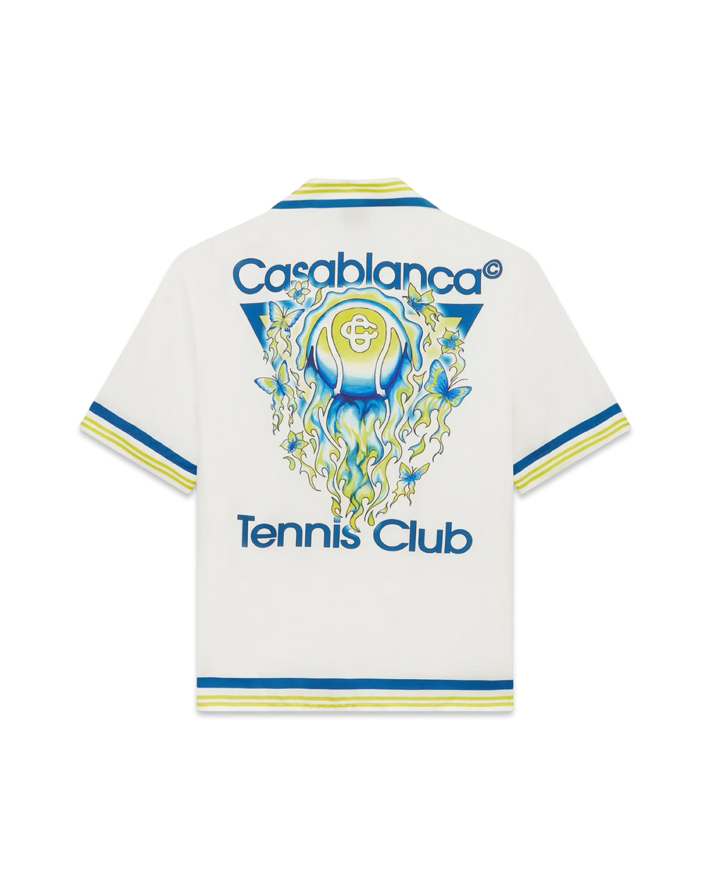 Casablanca Tennis Club Short Sleeve Silk Shirt