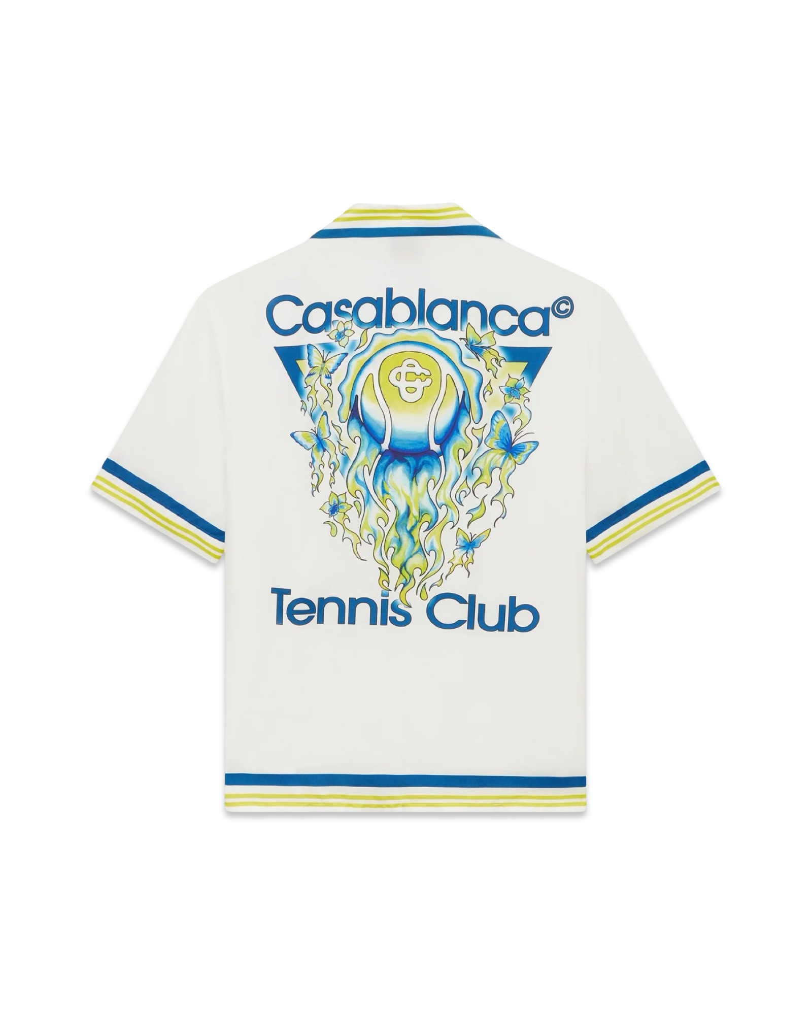 Casablanca Tennis Club Short Sleeve Silk Shirt