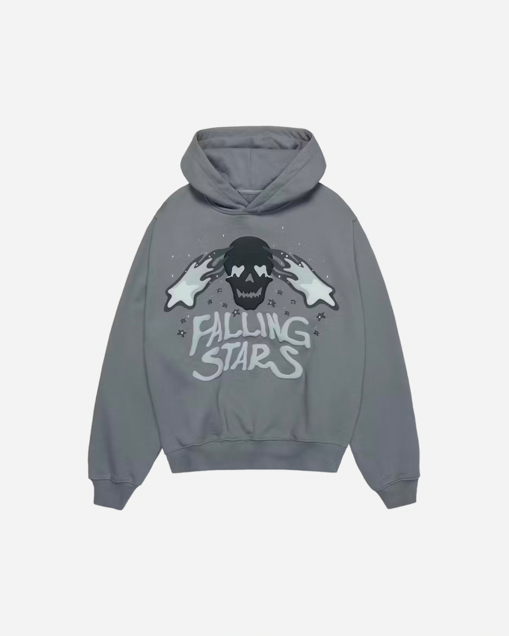 Broken Planet Market Hoodie 'Falling Stars' - Dark Grey