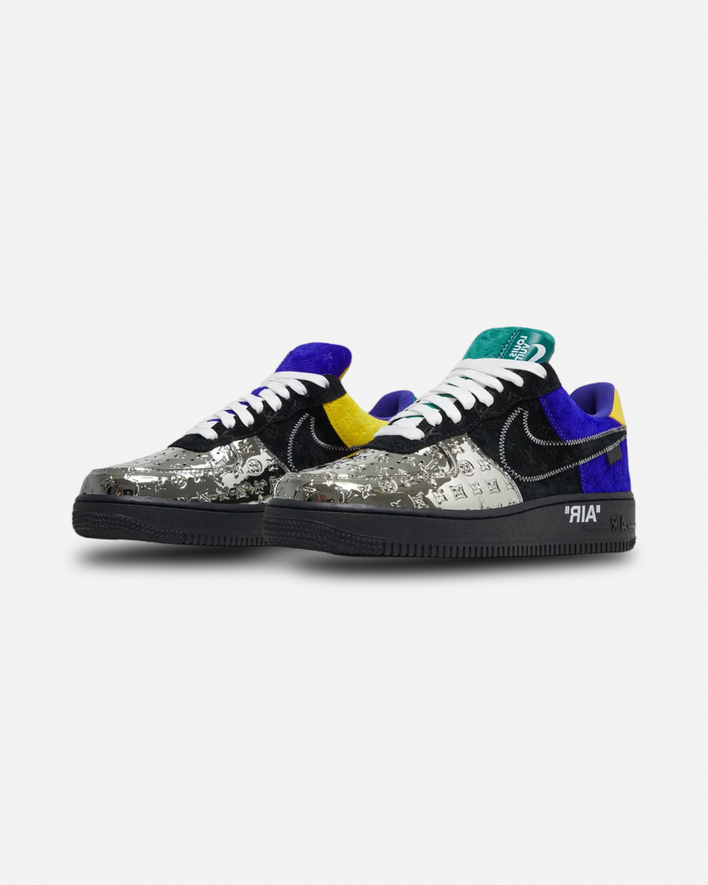 Nike Air Force 1 Low x Louis Vuitton 'Black Metallic Silver'