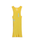 Chrome Hearts Yellow T-Bar Script Rib Tank Top