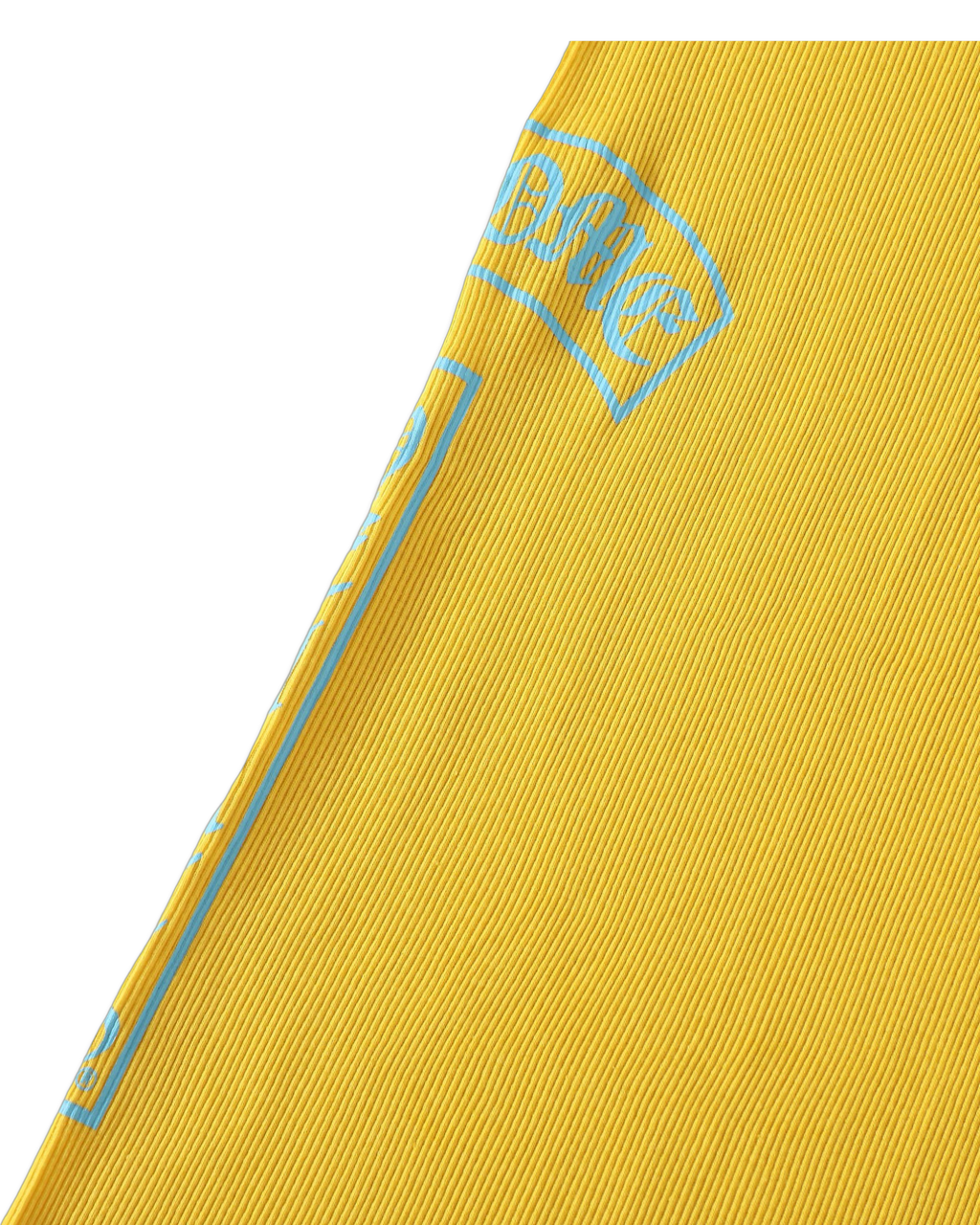 Chrome Hearts Yellow T-Bar Script Rib Tank Top