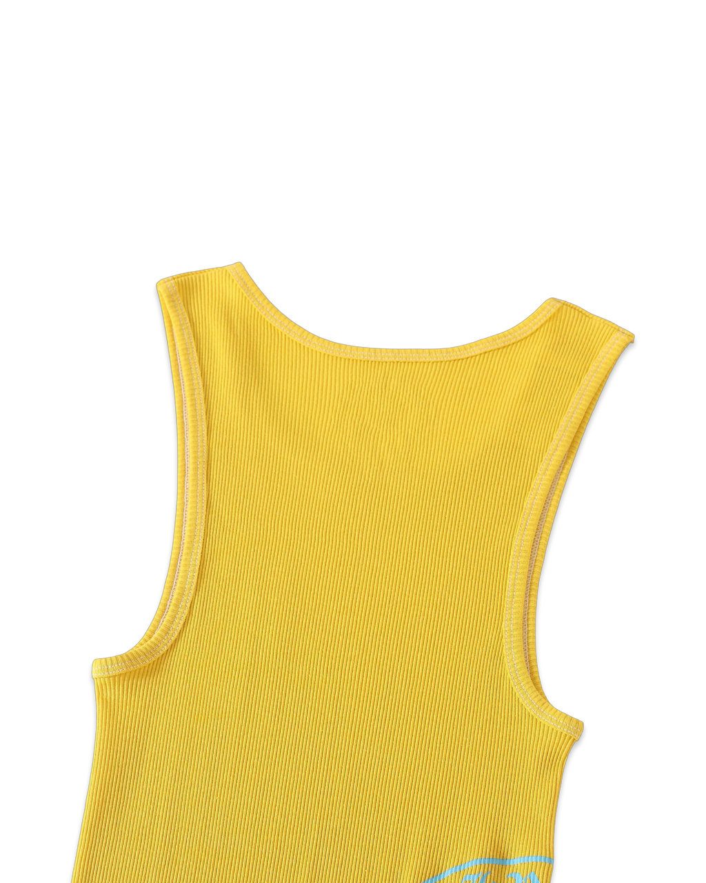 Chrome Hearts Yellow T-Bar Script Rib Tank Top