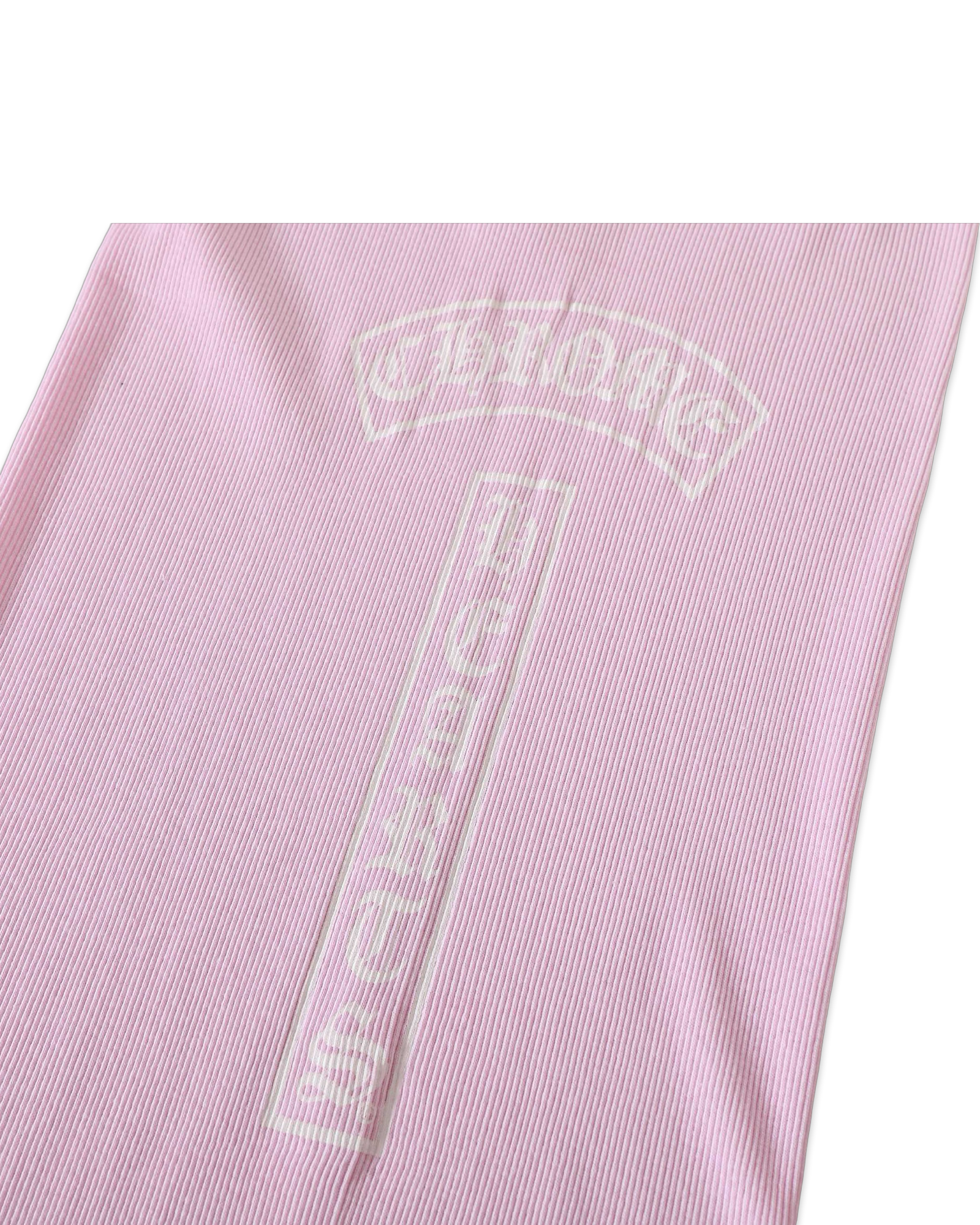 Chrome Hearts Pink T-Bar Script Rib Tank Top