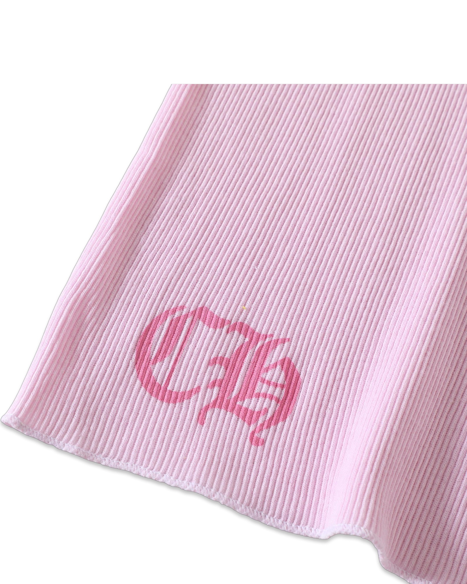 Chrome Hearts Pink T-Bar Script Rib Tank Top