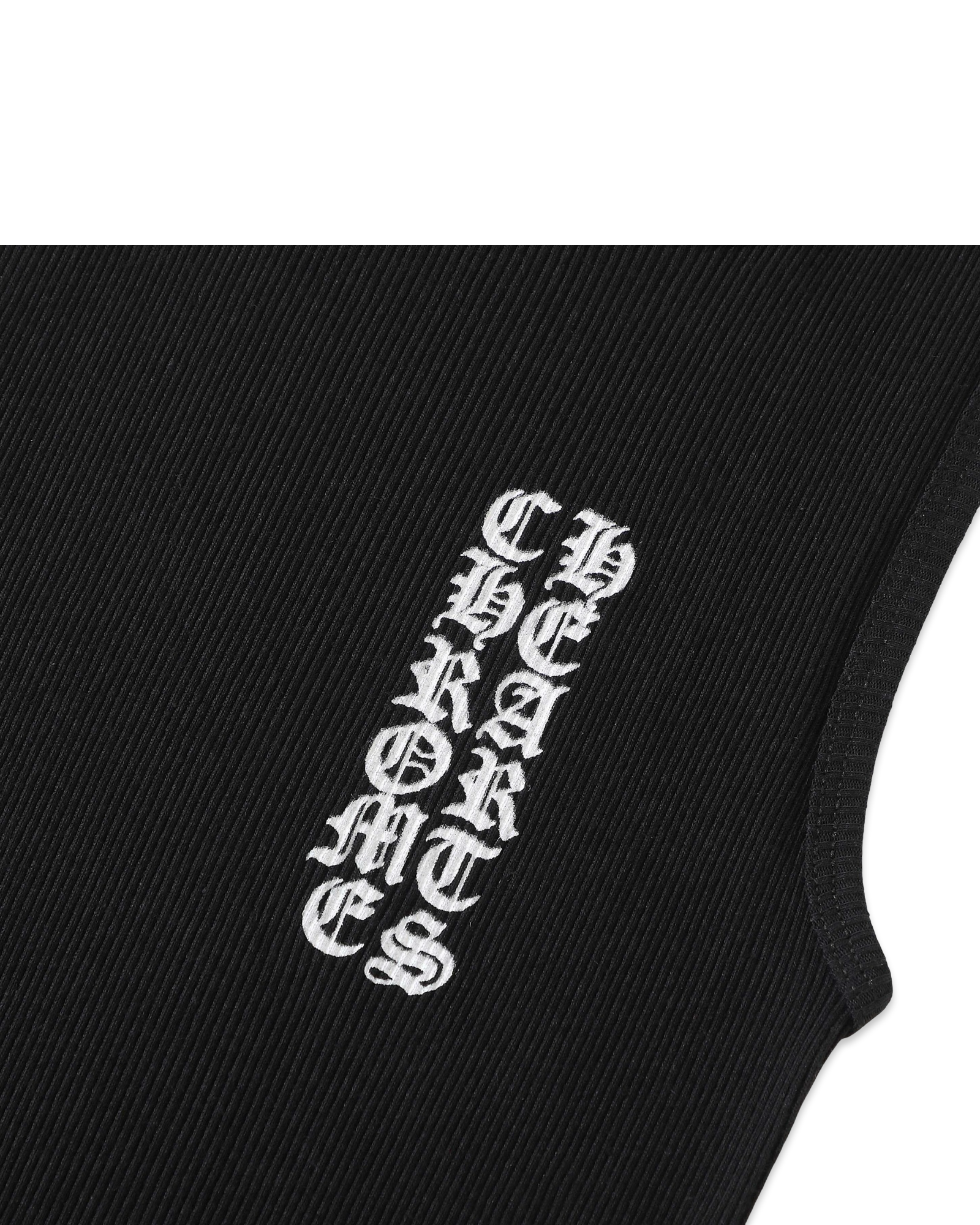 Chrome Hearts Black T-Bar Script Rib Tank Top