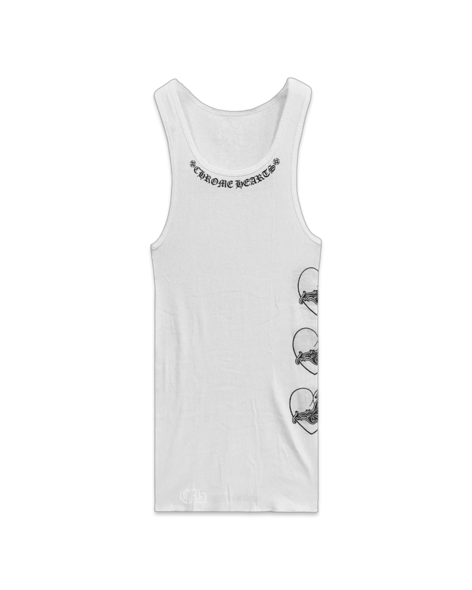 Chrome Hearts Love You Vine Heart White Rib Tank Top