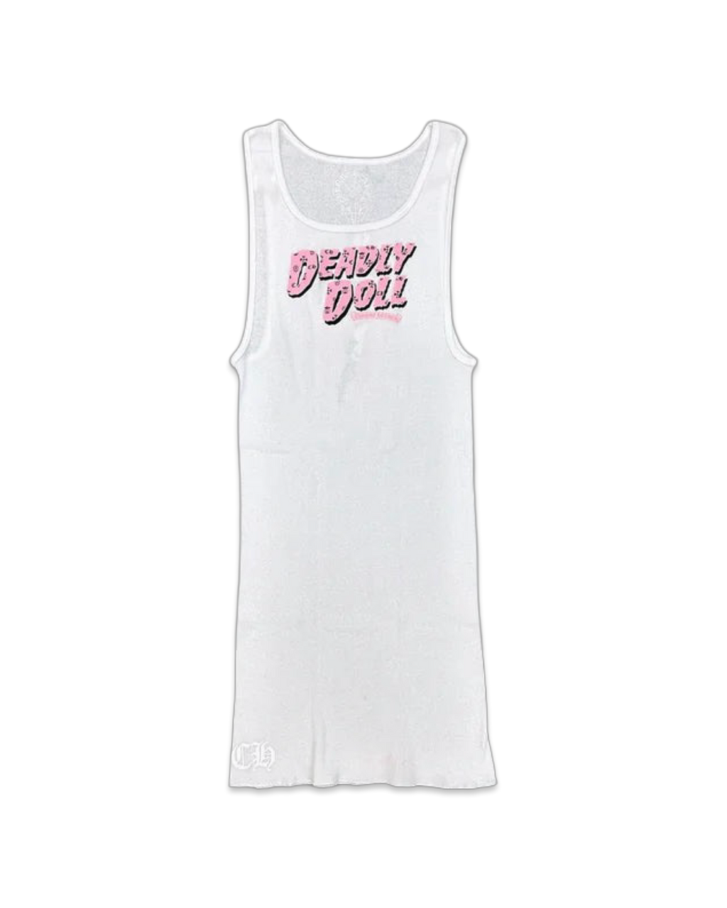 Chrome Hearts x Deadly Doll Tank Top White/Pink
