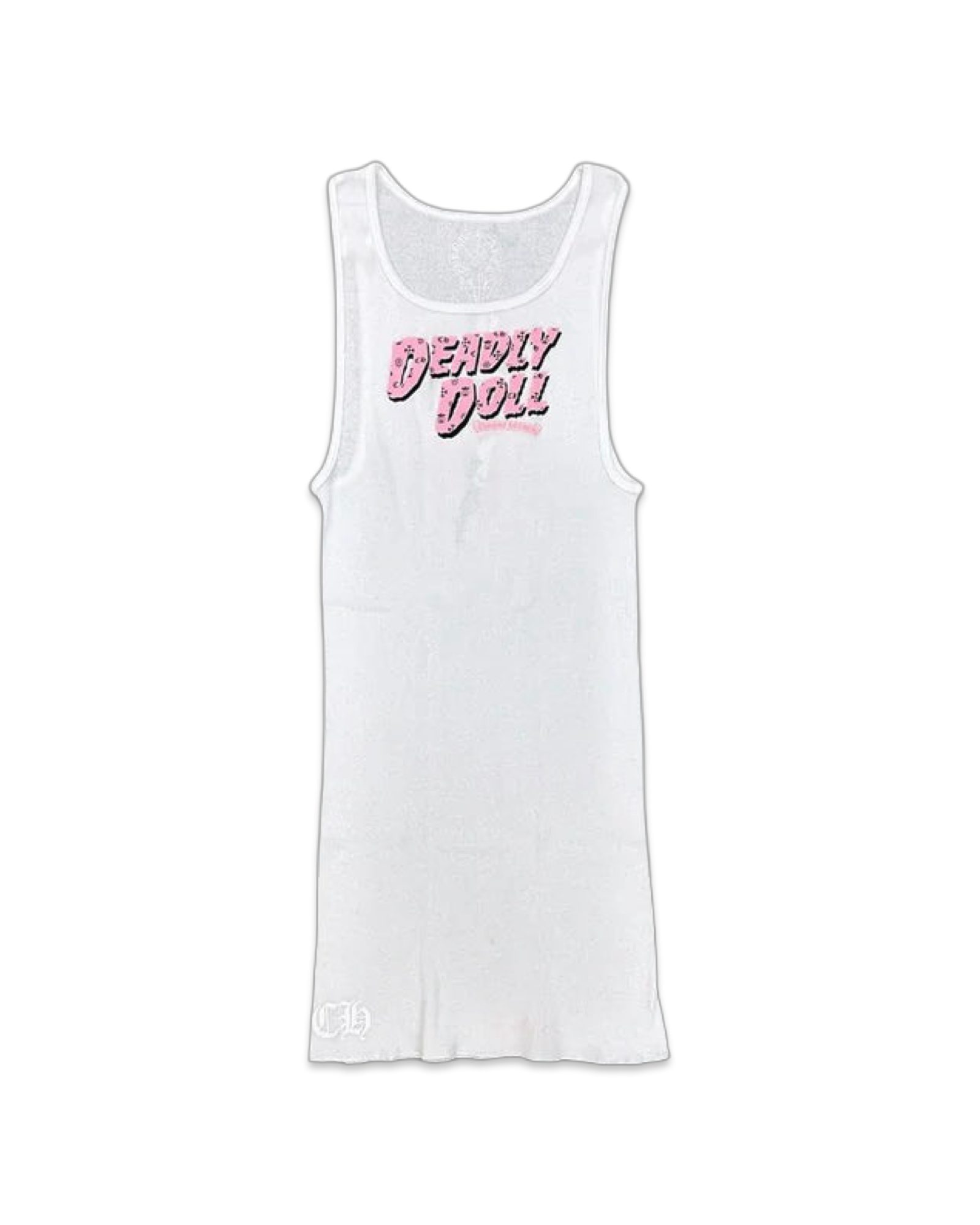 Chrome Hearts x Deadly Doll Tank Top White/Pink