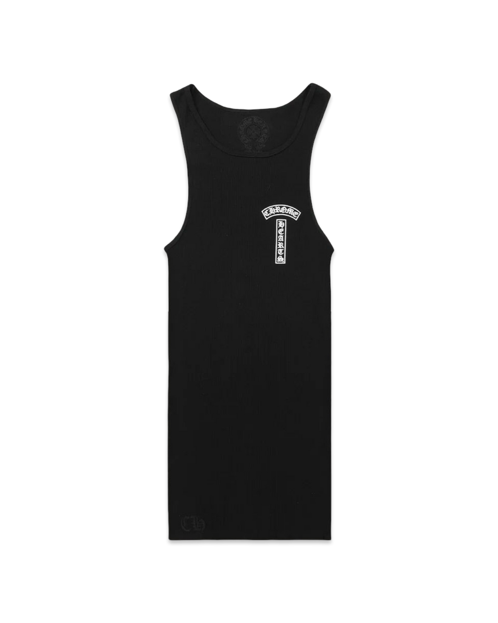 Chrome Hearts Cross T-Bar Black Rib Tank Top