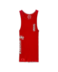 Chrome Hearts Red T-Bar Script Rib Tank Top