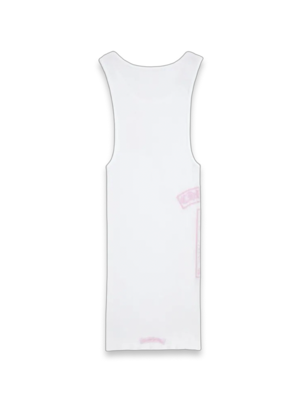 Chrome Hearts T-Bar Script Rib Tank Top White/Pink