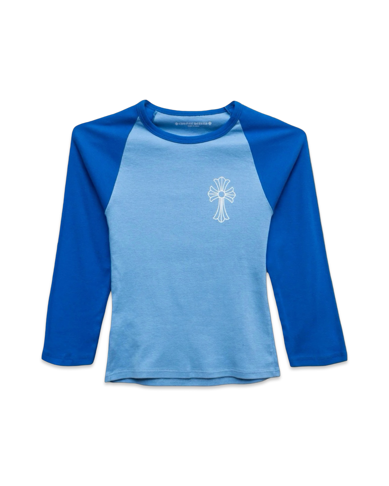 Chrome Hearts Two Tone Blue Cemetery Baseball 3 /4 Sleeve